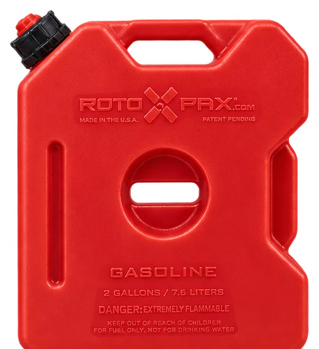 A red gas can